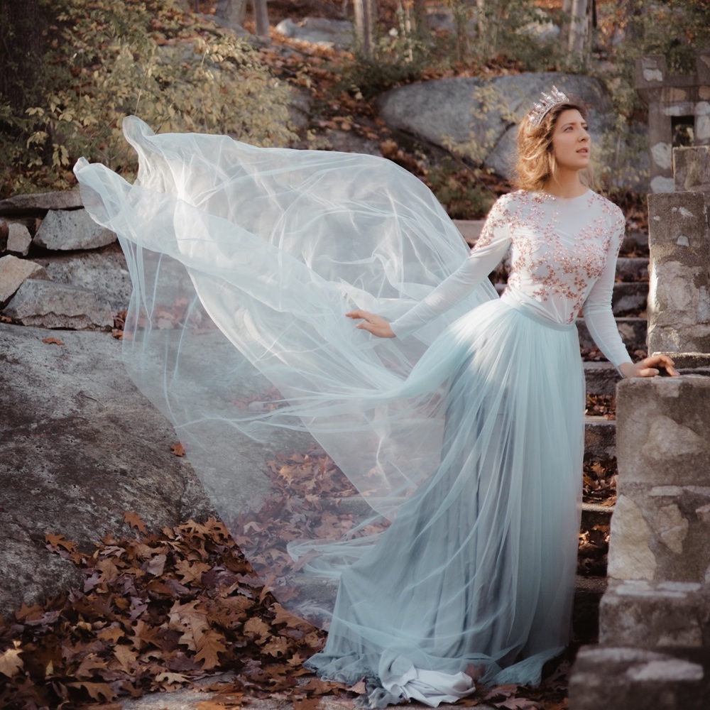 Tulle corset blue fairy gown